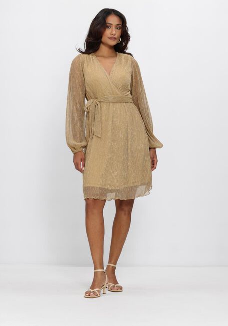 Goldfarbene FREEBIRD Minikleid F-JER-PLISSE-LUREX-26-1 - large