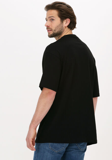 Schwarze SELECTED HOMME T-shirt SLHLOOSE-PAW SS O-NECK TEE EX - large