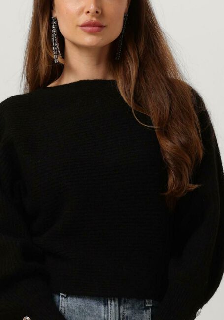 Schwarze GUESS Pullover LS BUTTON CUFF ISADORA SWTR - large