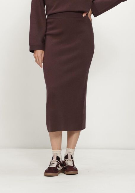 Braune OBJECT Midirock OBJREYNARD HW KNIT SKIRT - large