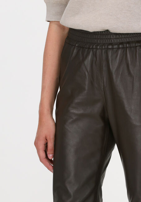 Braune CO'COUTURE Hose SHILOH CROP LEATHER PANT - large