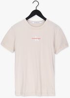Creme CALVIN KLEIN T-shirt MONOGRAM LOGO TEE