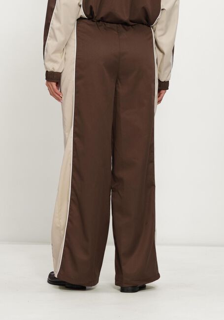 Braune REFINED DEPARTMENT Weite Hose LADIES WOVEN SPORTY WIDE LEG PANTS BLAKIE - large