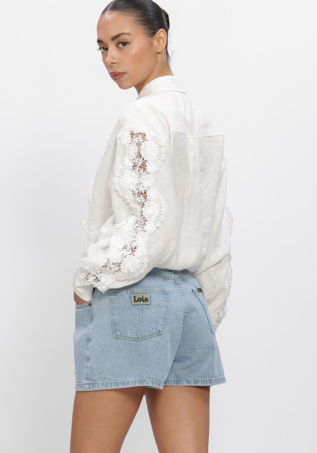 Wei&szlig;e DANTE6 Blusen AMANDYNE LACE DETAIL SHIRT - large