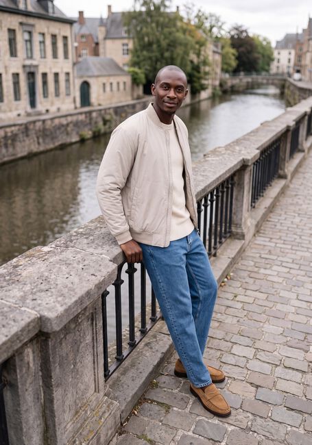 Beige SELECTED MEN Pullover SLHALEX LS KNIT CREW NECK NOOS - large