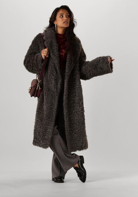 Graue STAND STUDIO Fake-Fur-Jack NICOLE COAT - large