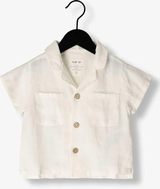 Weiße PLAY UP Bluse LINEN SHIRT - large