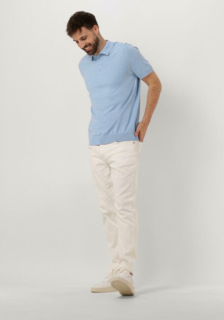 Hellblau SELECTED MEN Polo-Shirt SLHBERG SS KNIT POLO NOOS - large