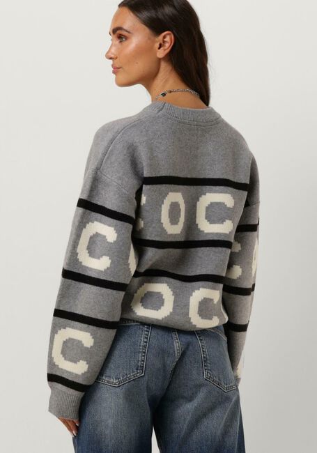 Graue CO'COUTURE Pullover ROW LOGO KNIT - large