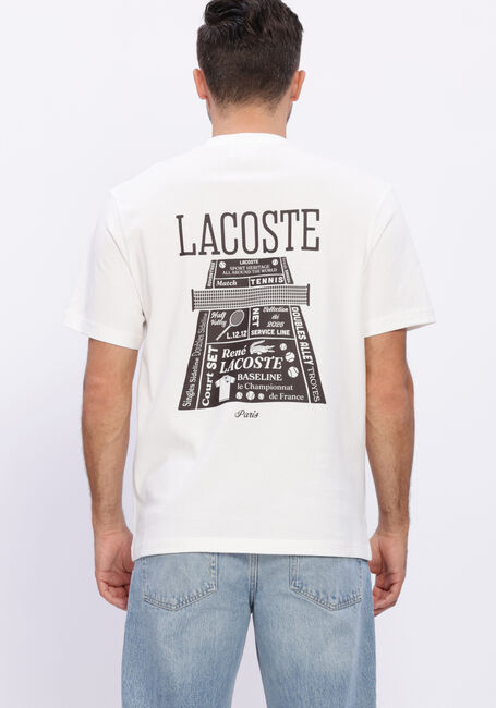 Wei&szlig;e LACOSTE T-shirt CLASSIC FIT BACK PRINT HEAVY JERSEY T-SHIRT - large