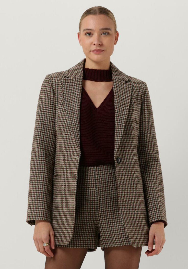 bordeaux vanilia blazer tweed wool colbert
