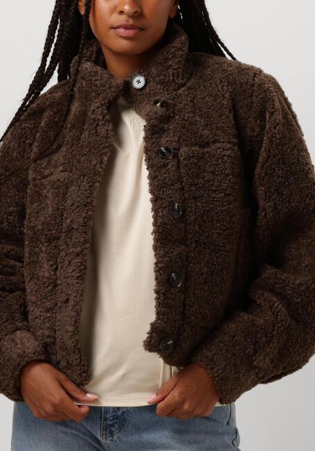 Braune MOVES Teddy-Jacke LESARI - large