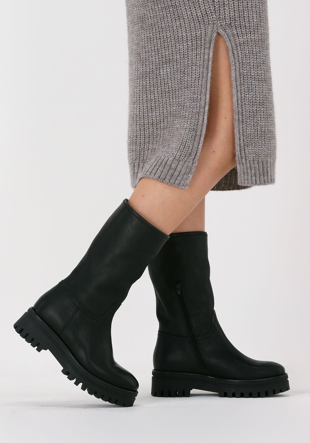 Schwarze NOTRE-V Hohe Stiefel 8791 - large