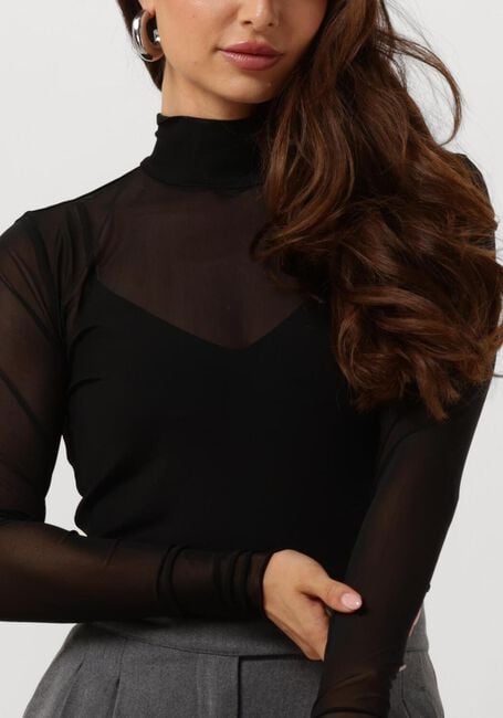 Schwarze CC HEART Tops & T-shirts EVE MESH TURTLENECK - large