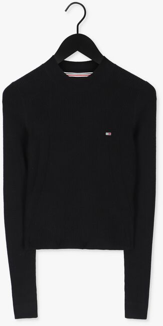 Schwarze TOMMY JEANS Pullover TJW ESSENTIAL RIB SWEATER - large