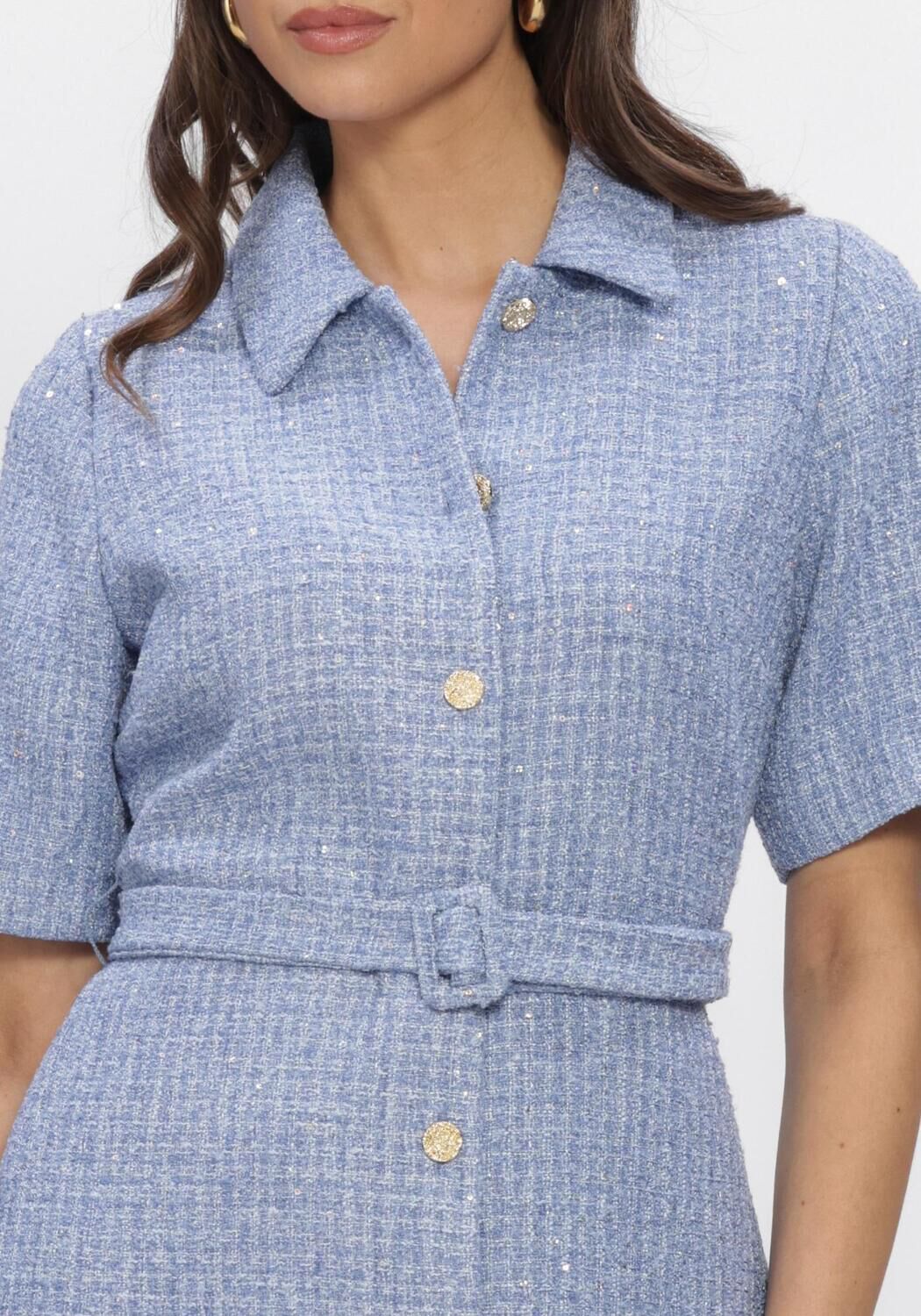 Blaue FREEBIRD Kleider WV-BOUCLE-THIN-26-1 - large