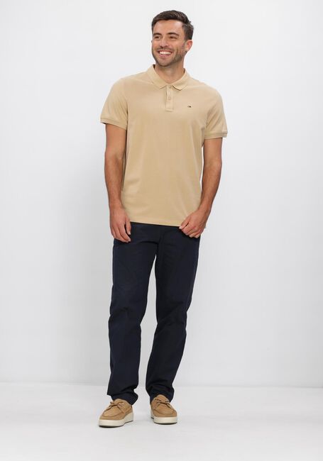 Beige TOMMY JEANS Polo-Shirt TJM SLIM PLACKET POLO EXT - large
