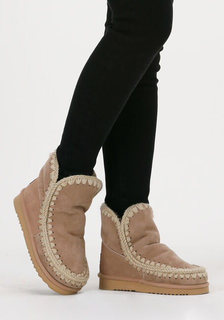 Camelfarbene MOU Winterstiefel ESKIMO 18 GLITTER LOGO - large
