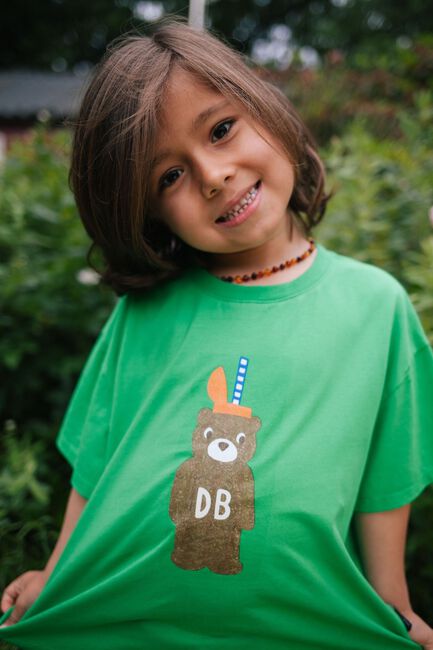 Grüne DAILY BRAT T-shirt BARNEY BEAR T-SHIRT - large