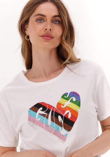 Wei&szlig;e GUESS T-shirt SS RAINBOW STREET TEE - large