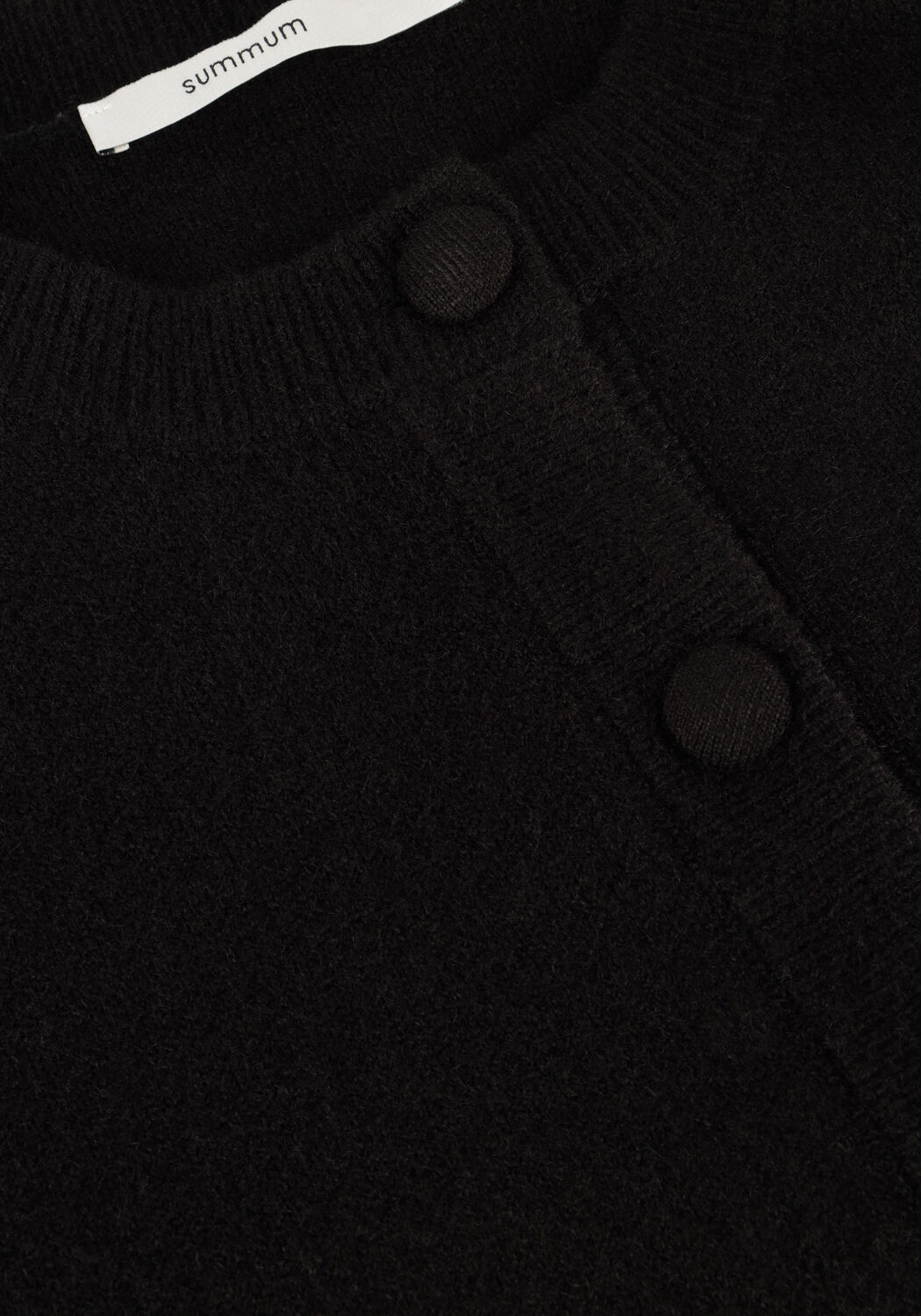 Schwarze SUMMUM Strickjacke KNITTED CARDIGAN LEOPARD JACQUARD KNIT - large