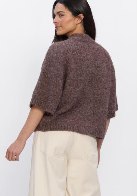 Braune NEO NOIR Pullover BENUTA FLUFFY KNIT CARDIGAN - large