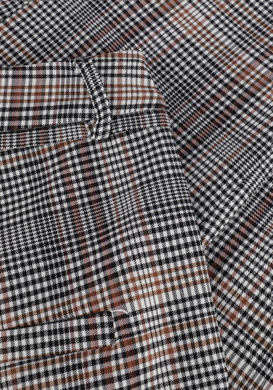 Braune MINUS Schlaghose CARMA CHECK FLARED PANTS - large