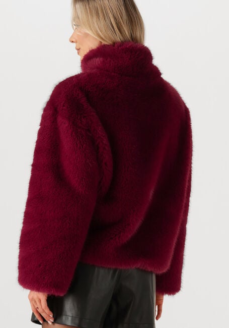 Bordeaux SILVIAN HEACH Fake-Fur-Jack FUR COAT ARILLAGA - large