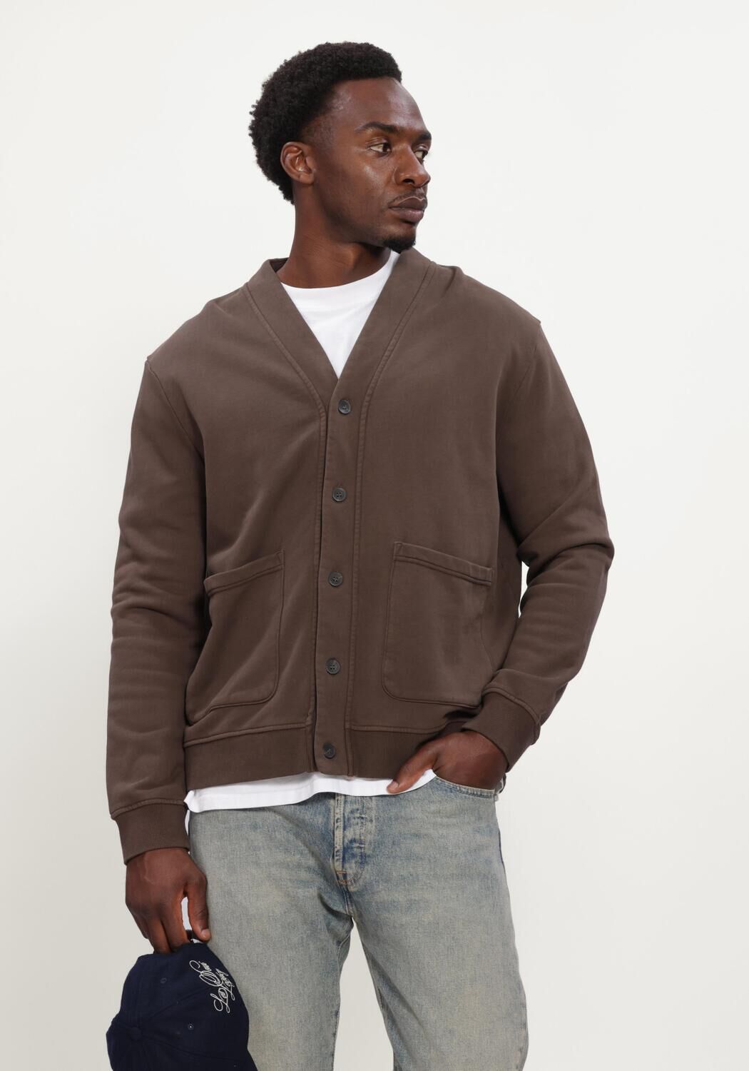 Braune ANERKJENDT Strickjacke AKSINUS V SWEAT CARDIGAN - large