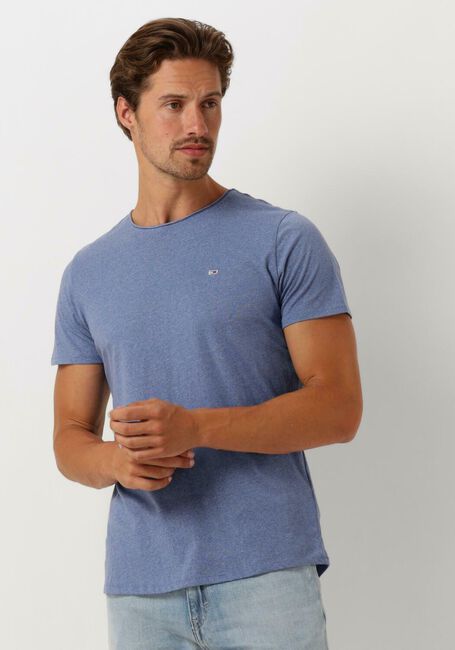 Blaue TOMMY JEANS T-shirt TJM XSLIM JASPE C NECK - large