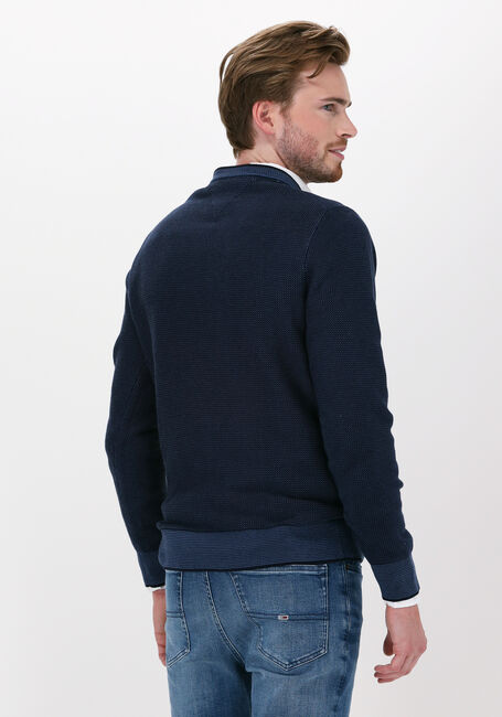 Dunkelblau TOMMY HILFIGER Pullover 3 TONE STRUCTURE CREW NECK - large