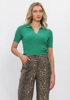 Gr&uuml;ne YDENCE Polo-Shirt KNITTED TOP WIES