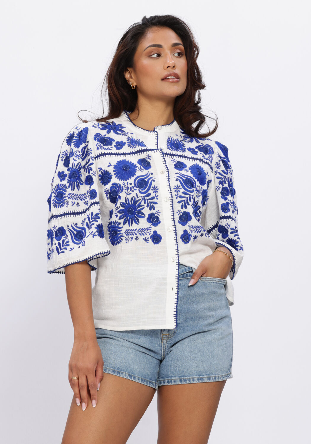 Wei&szlig;e ANTIK BATIK Blusen MATIAS BLOUSE - large