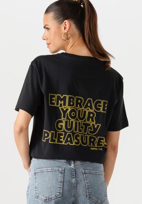 Schwarze HARPER & YVE T-shirt EMBRACE-SS - large