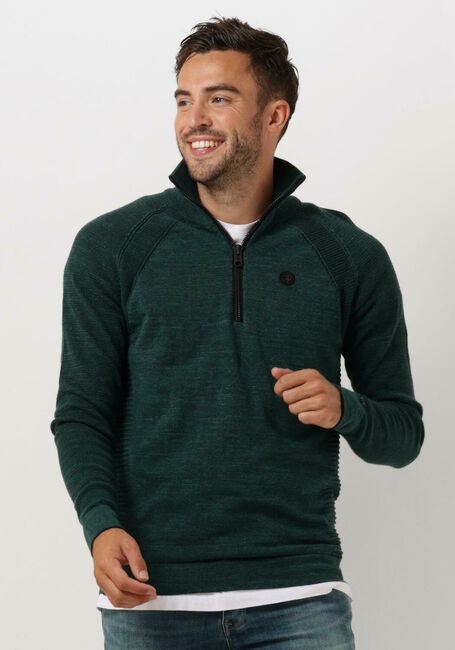 Grüne CAST IRON Pullover HALF ZIP COLLAR COTTON HEATHER PLATED HALF ZIP - large