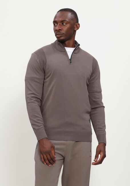 Taupe GENTI Pullover & Cardigans TURTLE ZIP LS - large