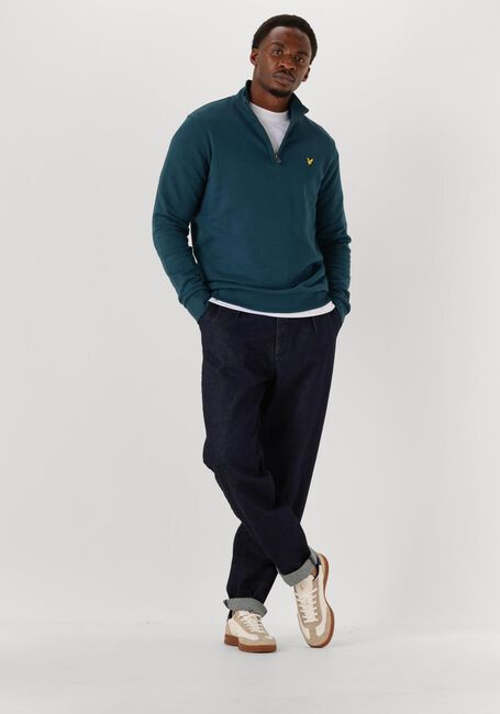 Blaue LYLE & SCOTT Sweatshirt LOOPBACK QUARTER ZIP SWEAT - large