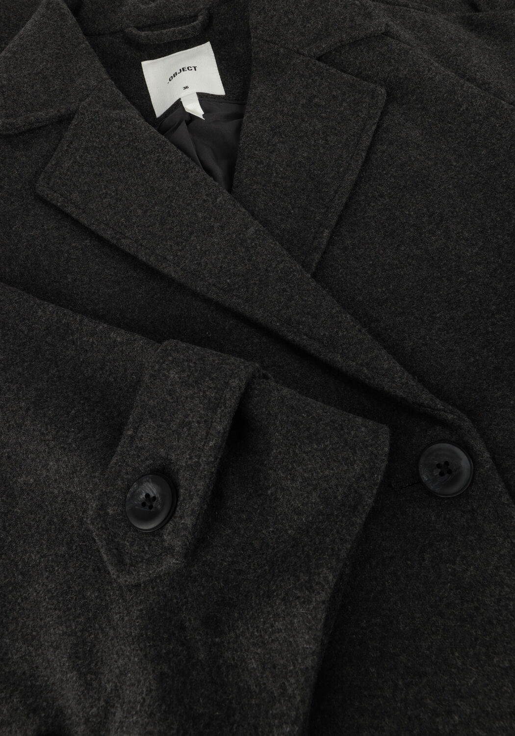 Graue OBJECT M&auml;ntel OBJKEILY L/S COAT - large