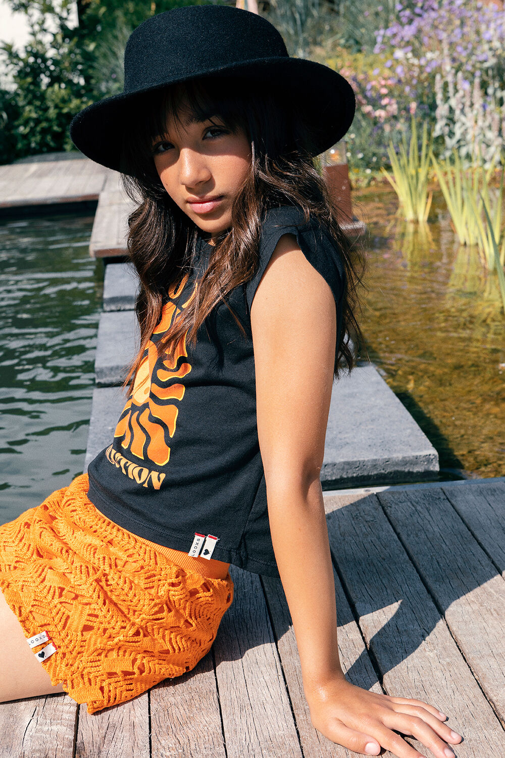 Orangene LOOXS Hosen OPEN LACE SHORTS - large