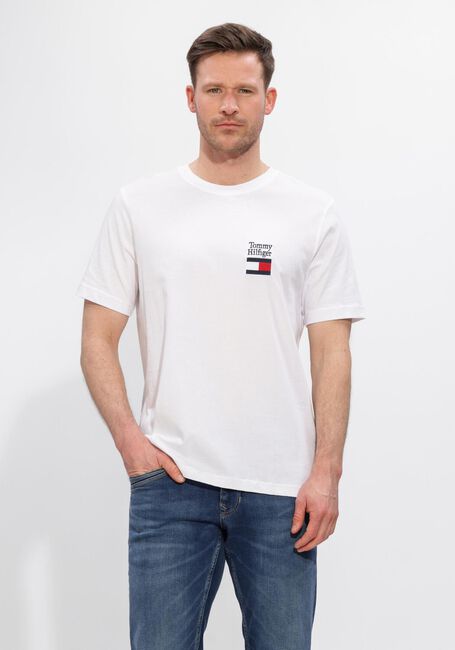 Wei&szlig;e TOMMY HILFIGER T-shirt BRAND LOVE TEXT STACK TEE - large