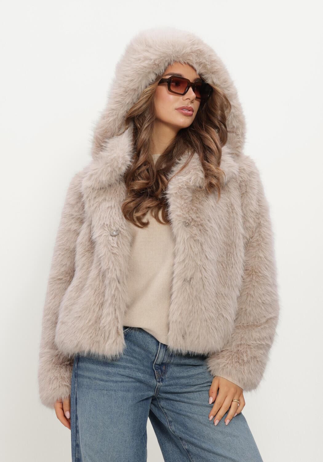 Beige MOSCOW Fake-Fur-Jack 13-08-REDEMTION - large