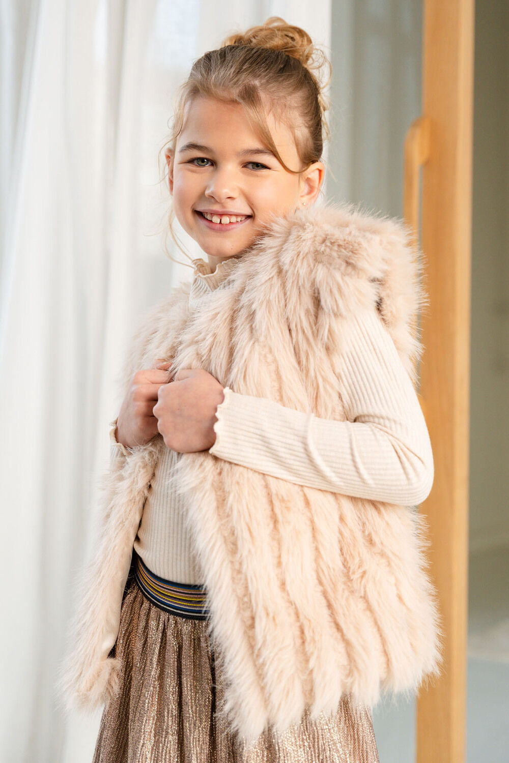 Beige LIKE FLO Tops & T-shirts EEF RIB COL - large