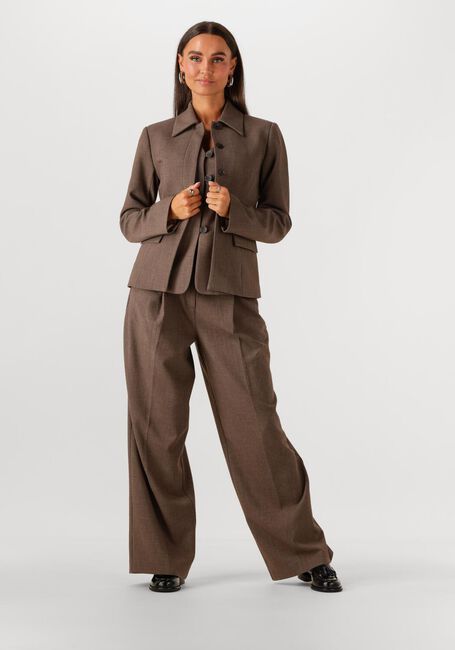 Braune MSCH COPENHAGEN Weite Hose MSCHROSINA MICHELLE HW PANTS - large