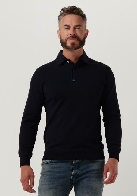 Dunkelblau PROFUOMO Polo-Shirt POLO LONGSLEEVE - large