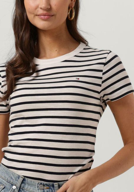 Weiße TOMMY HILFIGER T-shirt 1985 SLIM SLUB C-NK SS - large
