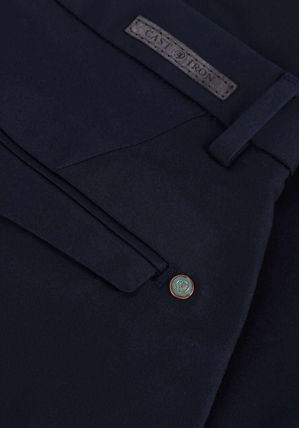 Dunkelblau CAST IRON Kurze Hose CHINO SHORTS RISER STRETCH - large