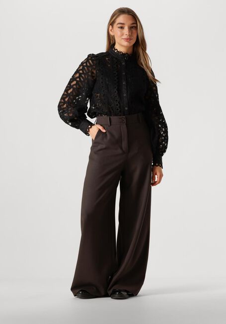 Schwarze SUMMUM Blusen BLOUSE LACE ORGANZA - large