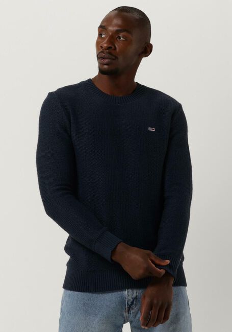 Graue TOMMY JEANS Pullover TJM REGULAR STRUCTURED SWEATER - large