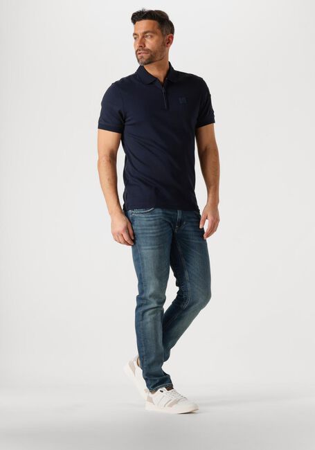 Blaue PME LEGEND Polo-Shirt SHORT SLEEVE POLO INTERLOCK MELANGE ZIP - large