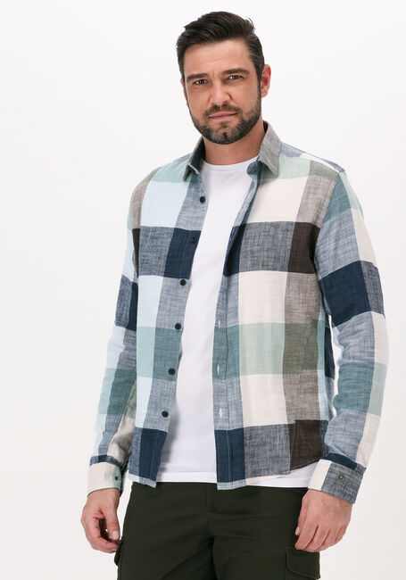 Grüne CAST IRON Casual-Oberhemd LONG SLEEVE SHIRT BOLD CHECK SLUB COTTON - large